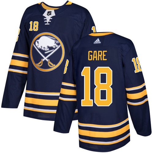 Men Adidas Buffalo Sabres #18 Danny Gare Navy Blue Home Authentic Stitched NHL Jersey->buffalo sabres->NHL Jersey